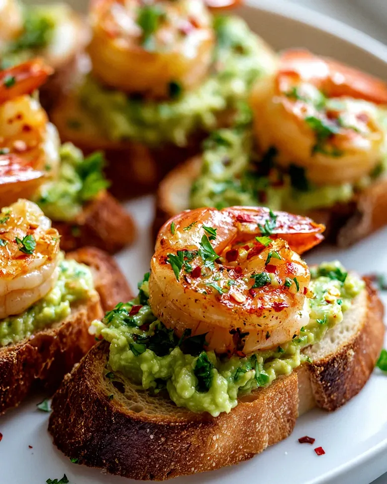 Avocado Knoblauch Garnelen Crostini – Schritt 2
