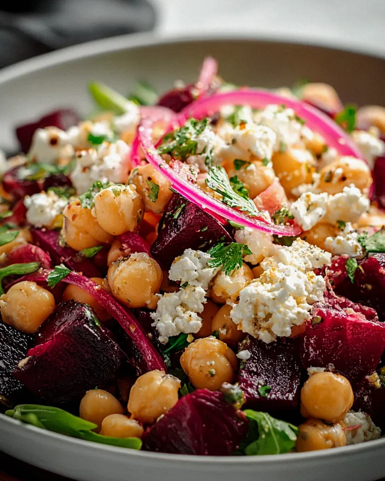 Bunter Kichererbsen-Rote-Bete-Salat mit Feta & Zitronen-Dressing – Schritt 2