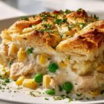 Cremiger Hähnchen Alfredo Auflauf mit buttriger Kruste