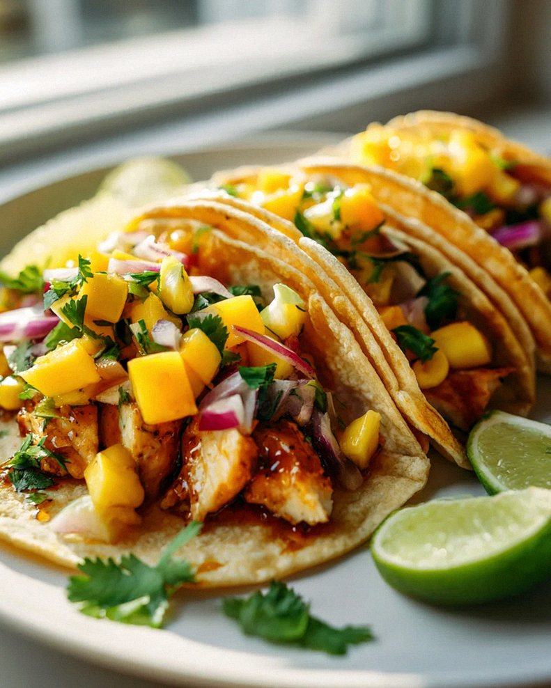Crispy Maple Chili Chicken Tacos mit Mango-Mais-Salsa Rezept – Schritt 2