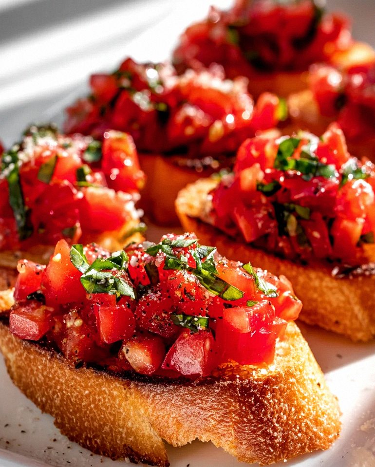 Das beste Tomaten Basilikum Bruschetta Baguette Rezept!