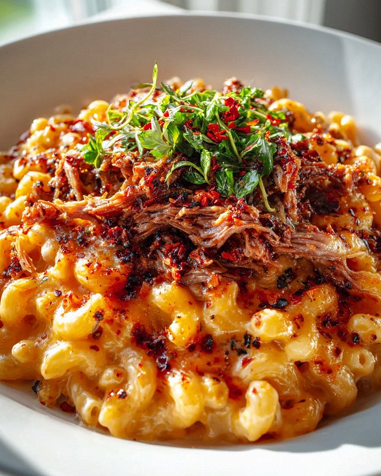 Dekadentes BBQ Pulled Beef Mac and Cheese: Ein Geschmackserlebnis der Extraklasse