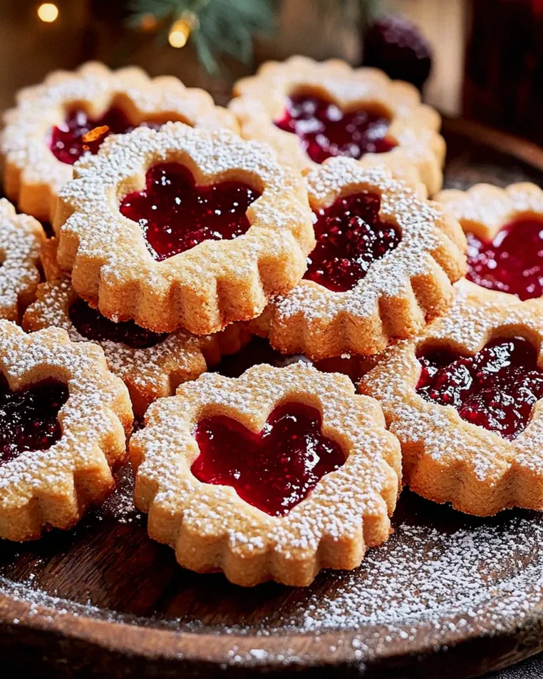 Feine Linzer-Plätzchen mit Marmelade