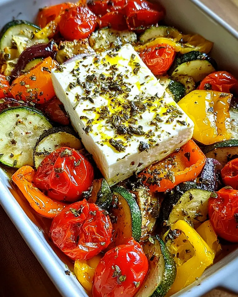 Gebackener Feta auf mediterranem Gemüse (Low Carb) – Schritt 1