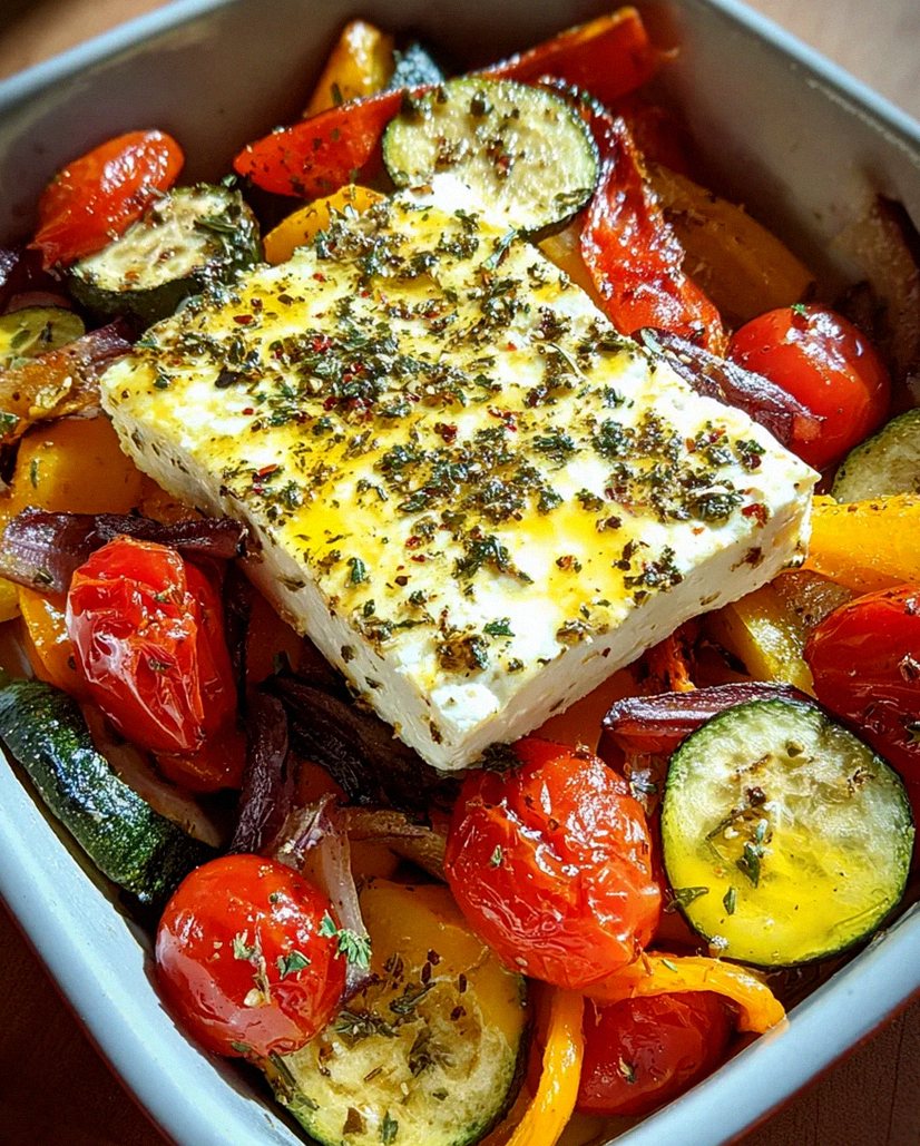 Gebackener Feta auf mediterranem Gemüse (Low Carb) – Schritt 2