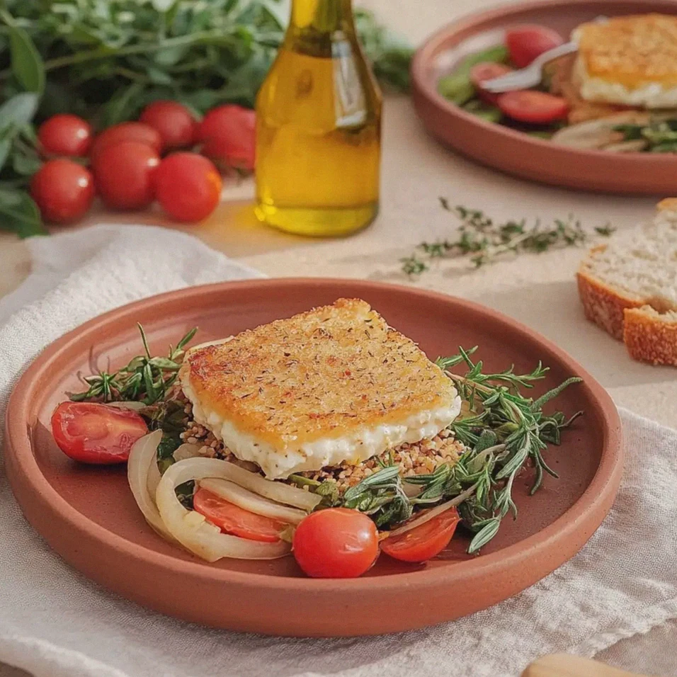 Gebackener Feta Rucolasalat mit Cherrytomaten – Schritt 1