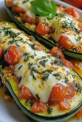 Gefüllte Zucchini mit Tomaten Mozzarella genießen