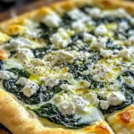 Griechischer gerösteter Knoblauch-Spinat Pizza Genuss