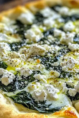 Griechischer gerösteter Knoblauch-Spinat Pizza Genuss