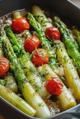 Grüner Spargel im Ofen zubereiten