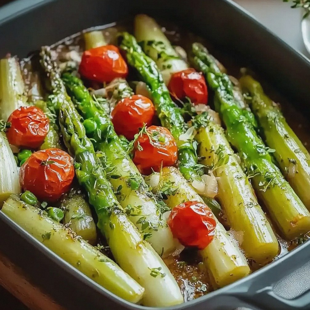 Grüner Spargel im Ofen zubereiten