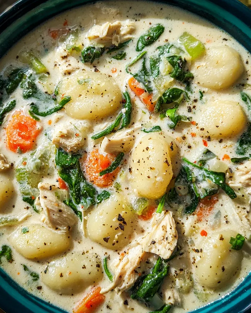 Hähnchen-Gnocchi-Suppe