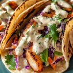 Kabeljau Tacos mit würziger Slaw und cremiger Sauce