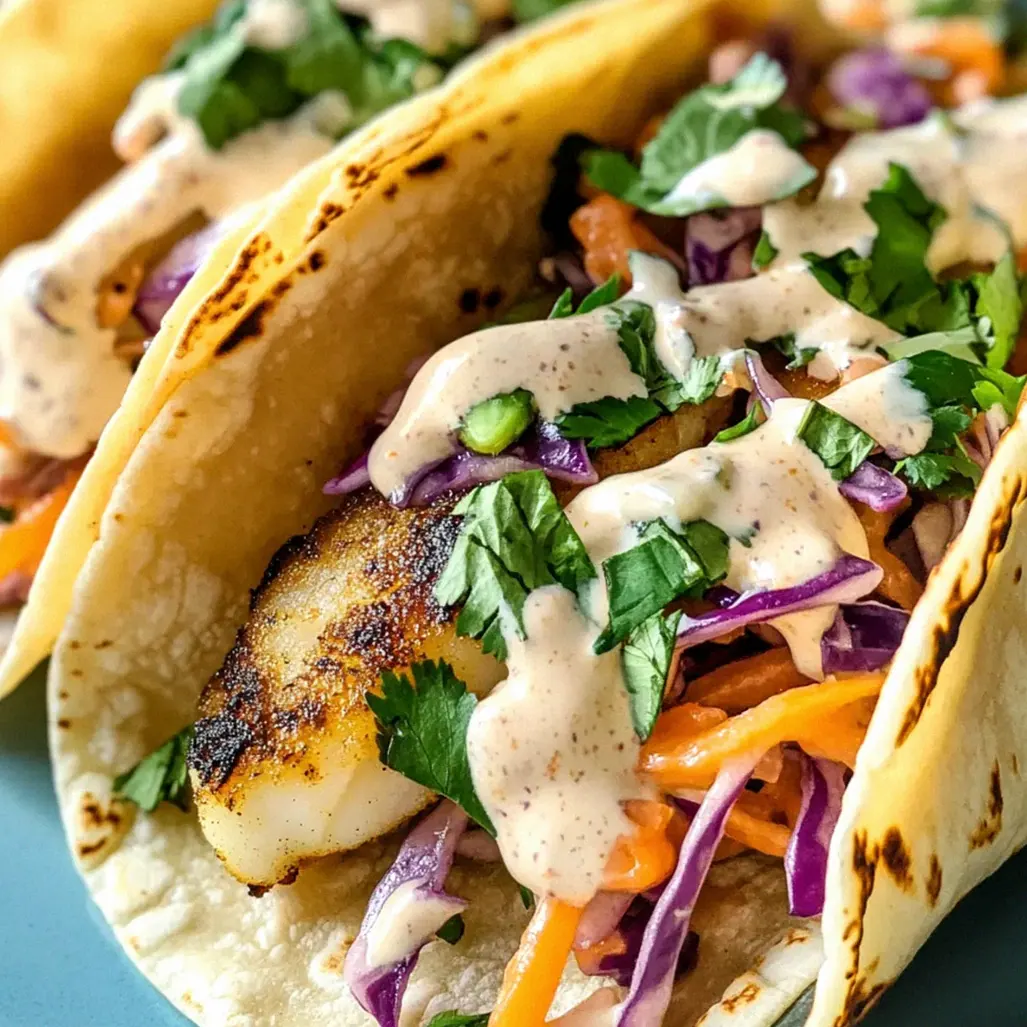 Kabeljau Tacos mit würziger Slaw und cremiger Sauce – Schritt 1