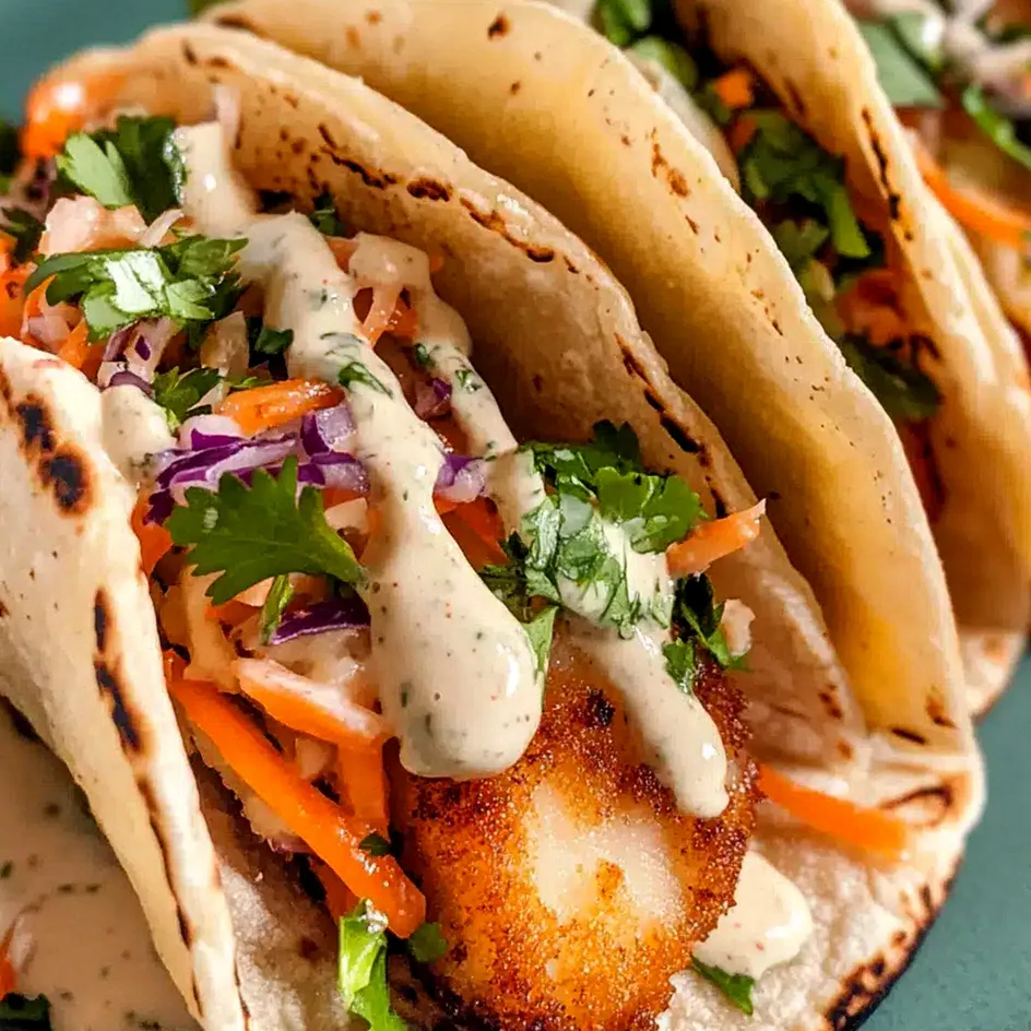 Kabeljau Tacos mit würziger Slaw und cremiger Sauce – Schritt 2