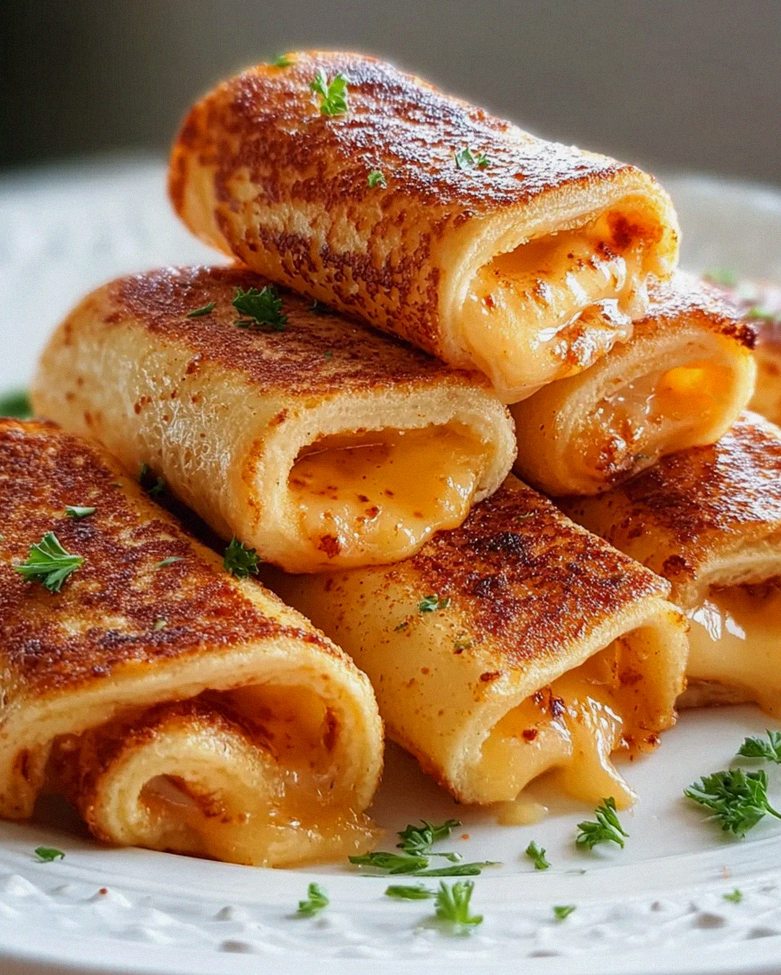Käse-Genuss in knusprigen Roll-Ups