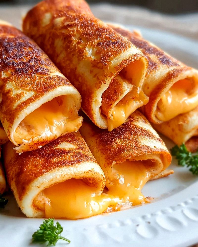 Käse-Genuss in knusprigen Roll-Ups – Schritt 2