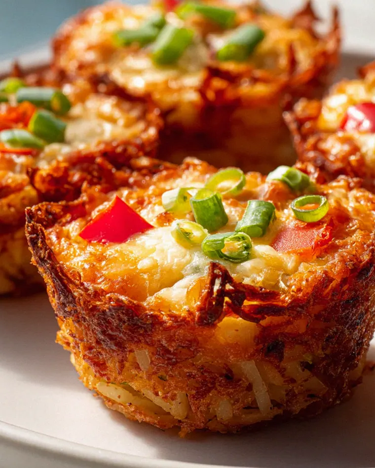 Knusprige Air Fryer Hash Brown Pizza Cups: Schnell & Lecker