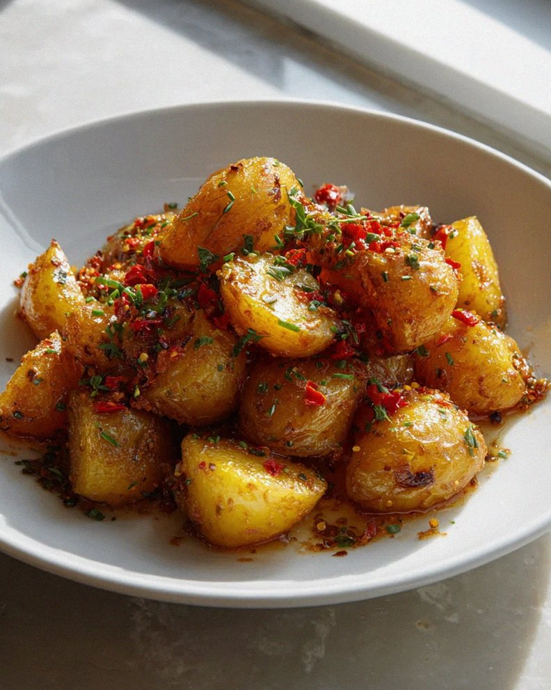 Knusprige Honig Chili Kartoffeln: Süß-scharfe Beilage