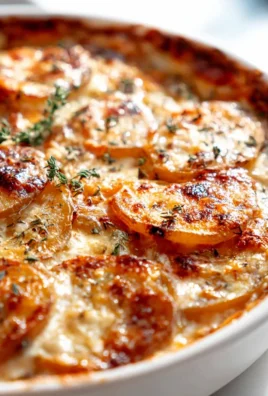 Knuspriger Französischer Zwiebel-Kartoffelgratin Auflauf