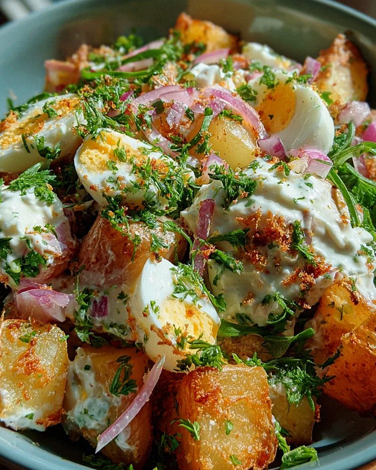 Knuspriger Kartoffelsalat