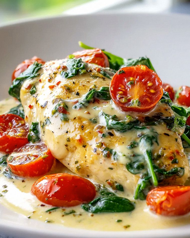 Köstliches Hähnchenfilet in cremiger Frischkäse-Parmesan-Soße
