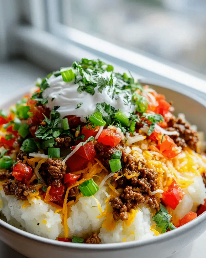 Loaded Potato Taco Bowl Deluxe