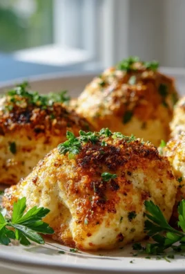 Ofen-gebackene Hähnchenkissen mit knusprigem Parmesan-Topping