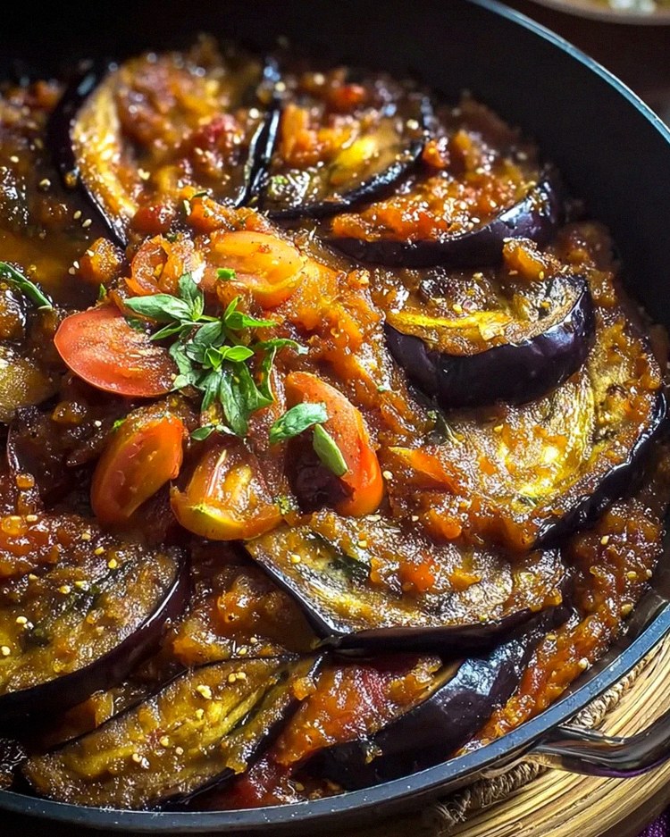 Orientalische Auberginenpfanne – Schritt 1