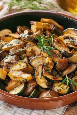 Pilz Zucchini Pfanne würzig schnell und einfach zubereiten