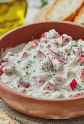 Radieschen Dip mit Frischkäse und Frühlingszwiebeln