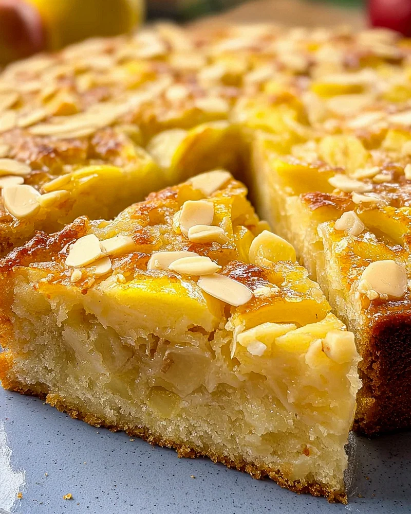 Saftiger Apfelkuchen mit Pudding