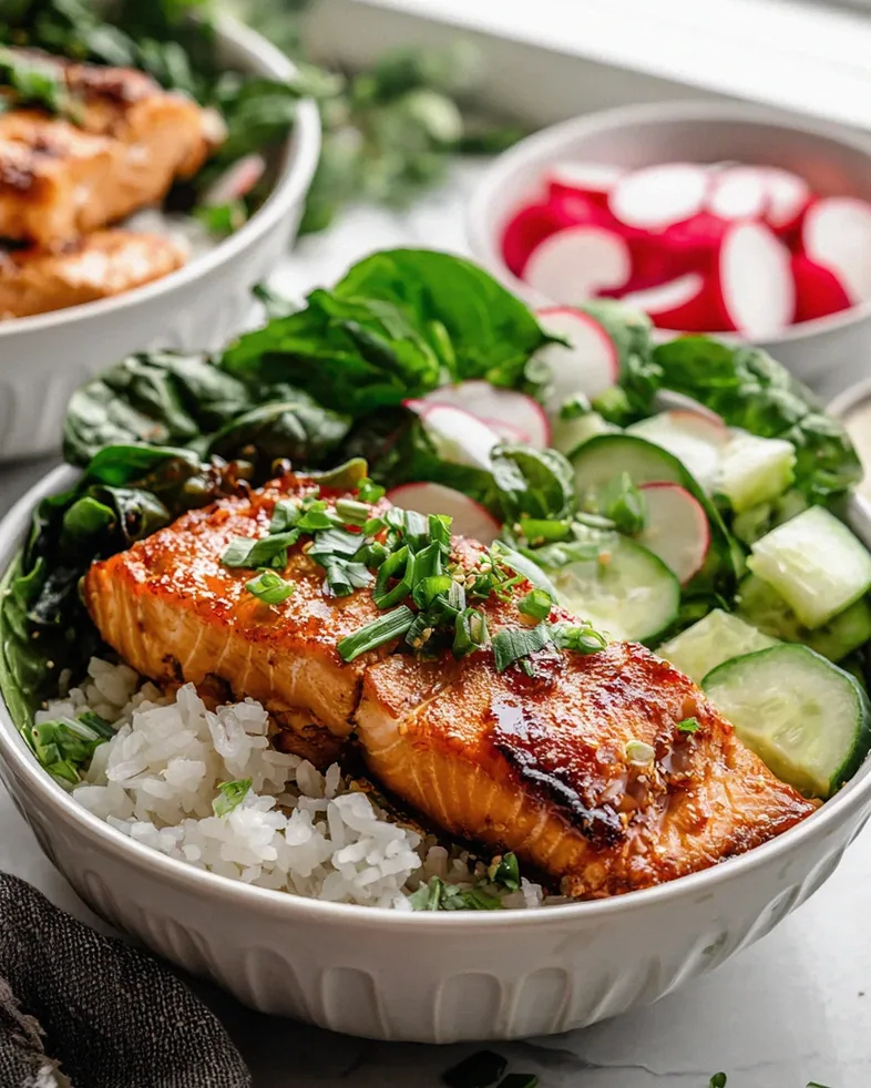 Schnelle Knusprige Lachs Bowl mit Reis – In Minuten genießen! – Schritt 2