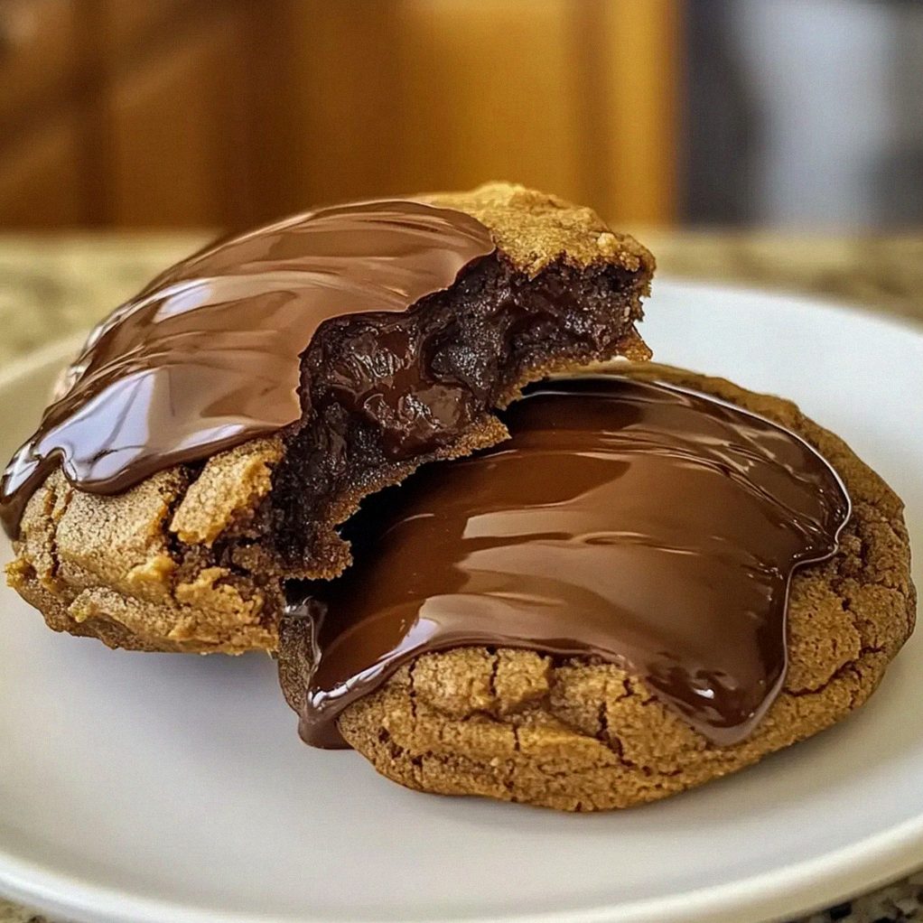 Schokoladenfudgekekse mit Erdnussbutter und Joghurt