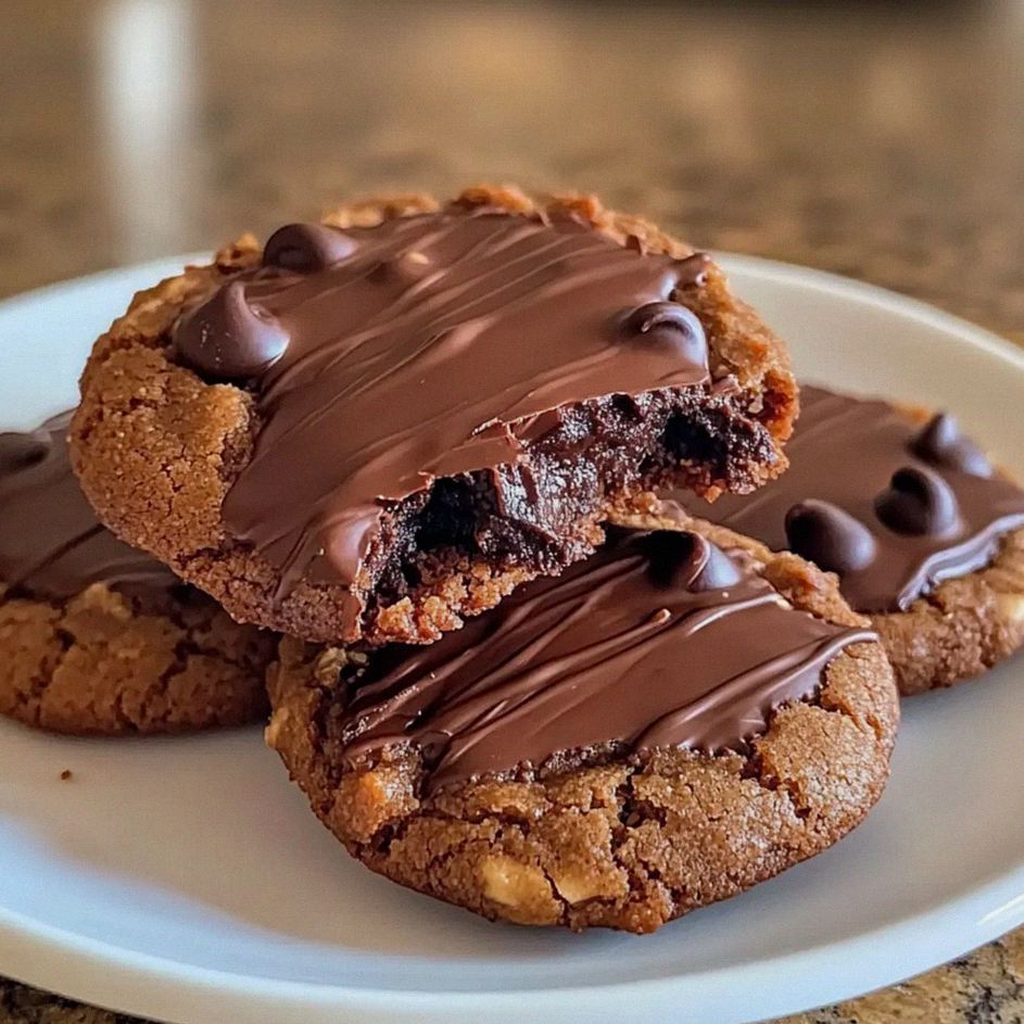 Schokoladenfudgekekse mit Erdnussbutter und Joghurt – Schritt 1
