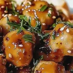 Sesam-Hähnchen karamellisiert schnell und einfach zubereiten