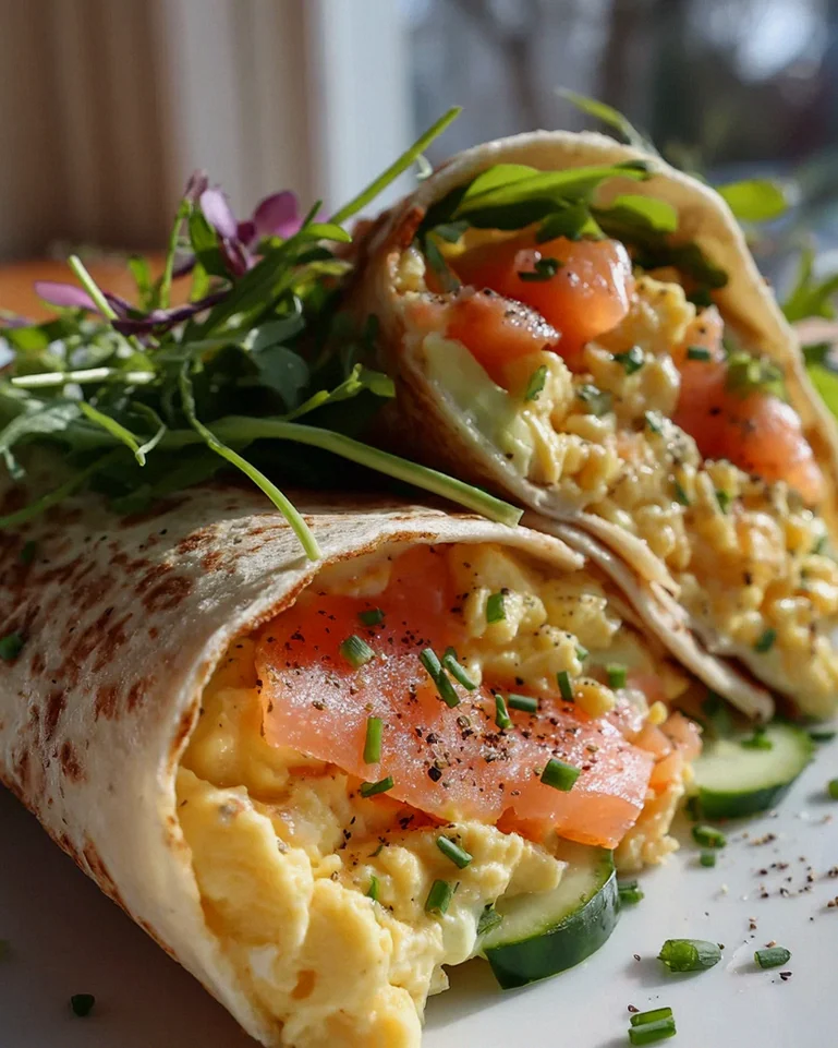 Smoked Salmon & Rührei Wrap: Perfektes Frühstücksrezept! – Schritt 2