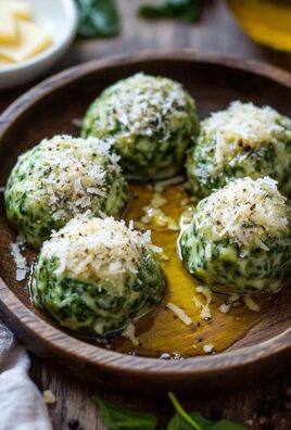 Spinatknödel mit Parmesan