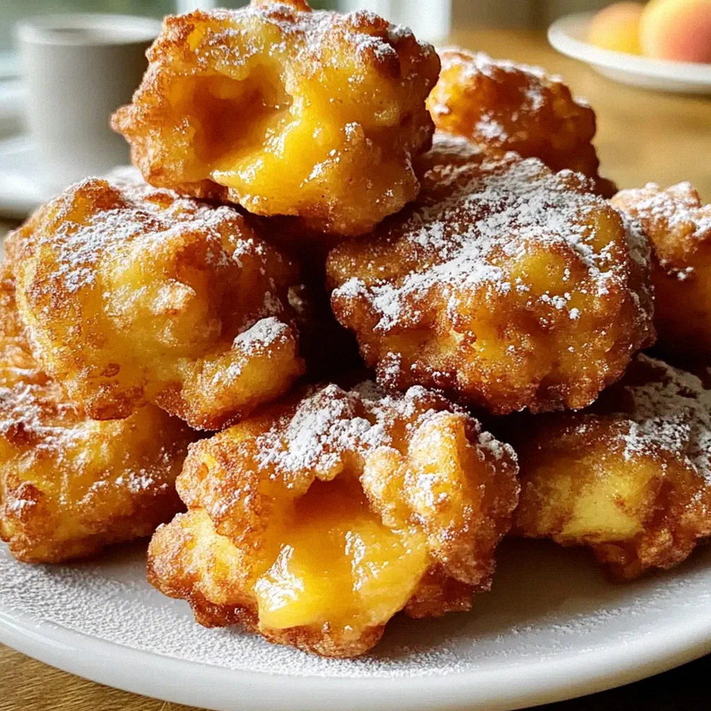 Süße Pfirsich-Tempura für ein Traumfrühstück