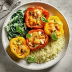 Vegetarische Gefüllte Paprika mit Quinoa und Feta