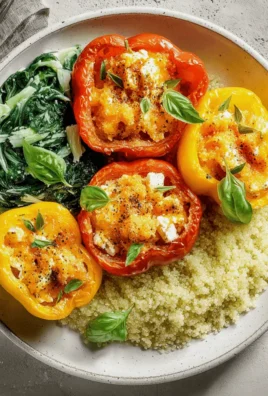 Vegetarische Gefüllte Paprika mit Quinoa und Feta
