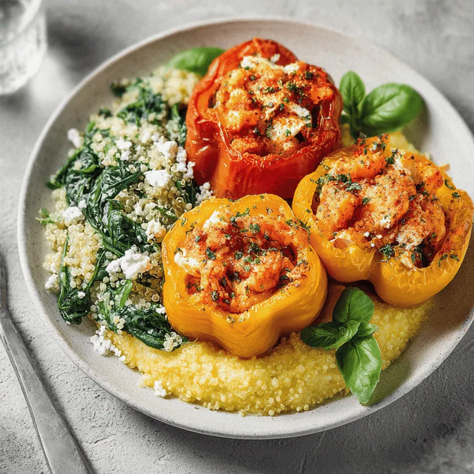 Vegetarische Gefüllte Paprika mit Quinoa und Feta – Schritt 1