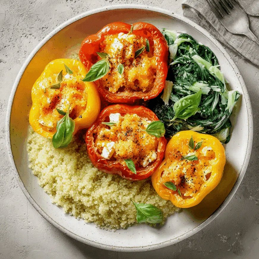 Vegetarische Gefüllte Paprika mit Quinoa und Feta – Schritt 2