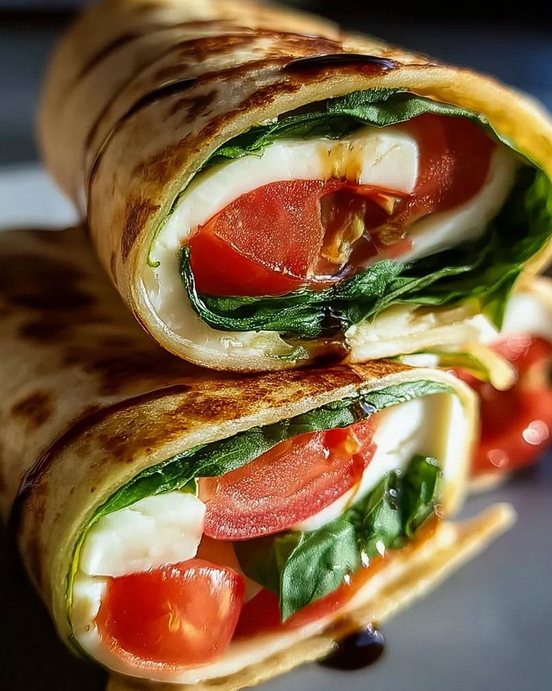 Vegetarischer Wrap mit Tomate und Mozzarella – Schritt 1