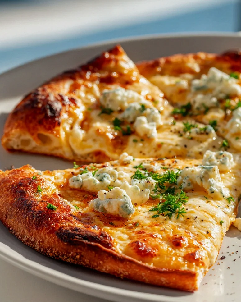 Vier Käse Pizza: Mozzarella, Parmesan, Gorgonzola & Ricotta – Schritt 2