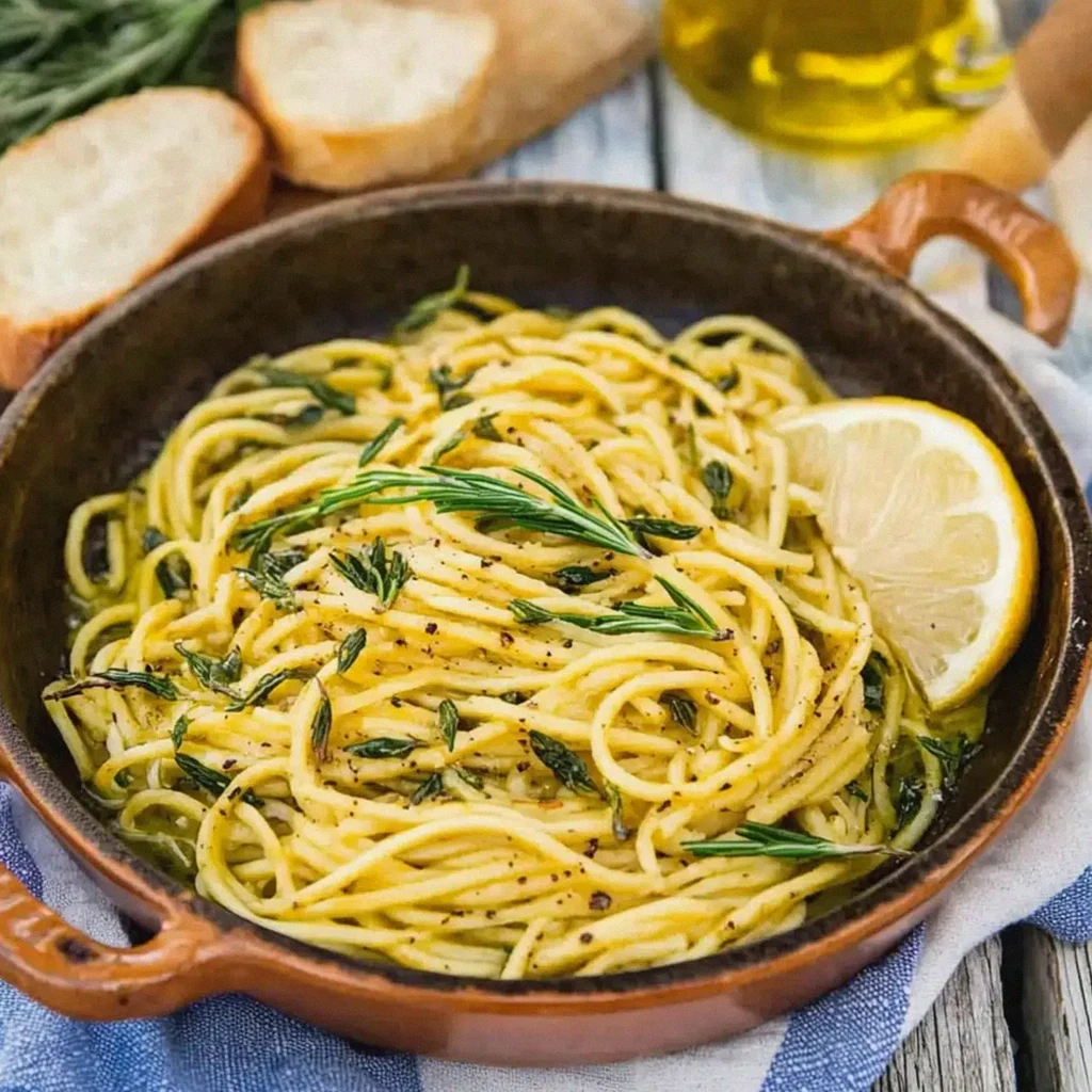 Zitronenspaghetti mit Spinat schnell zubereiten – Schritt 1